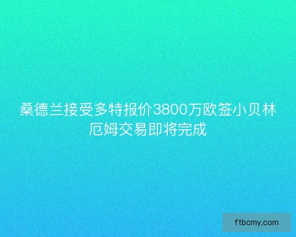 桑德兰接受多特报价3800万欧签小贝林厄姆交易即将完成